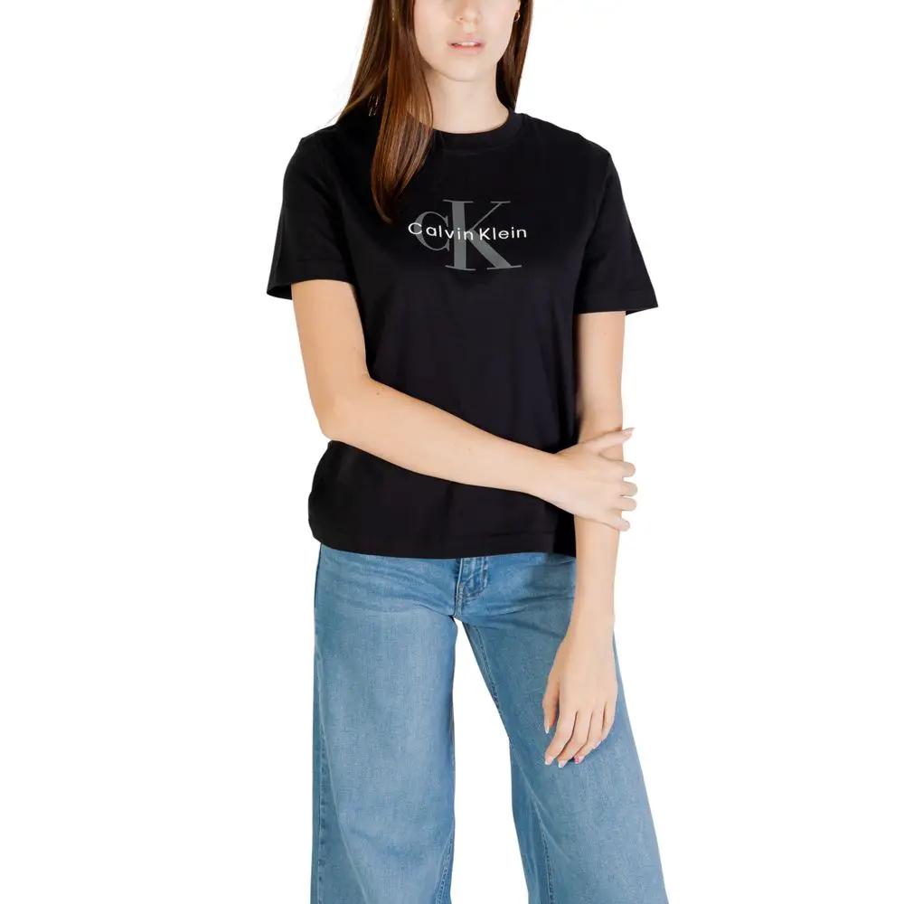 Calvin Klein Jeans Black Cotton T-Shirt by Calvin Klein Jeans