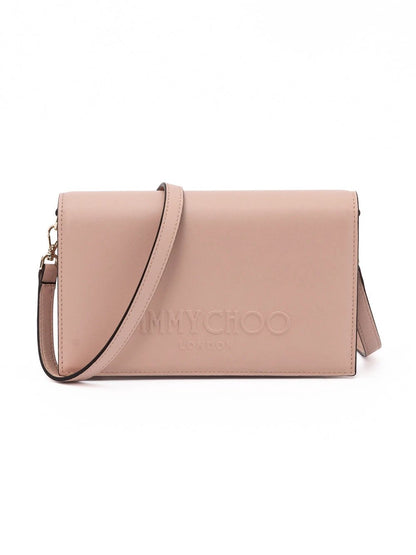 Jimmy Choo Podwer Pink Leather Shoulder Strap Bag by Jimmy Choo