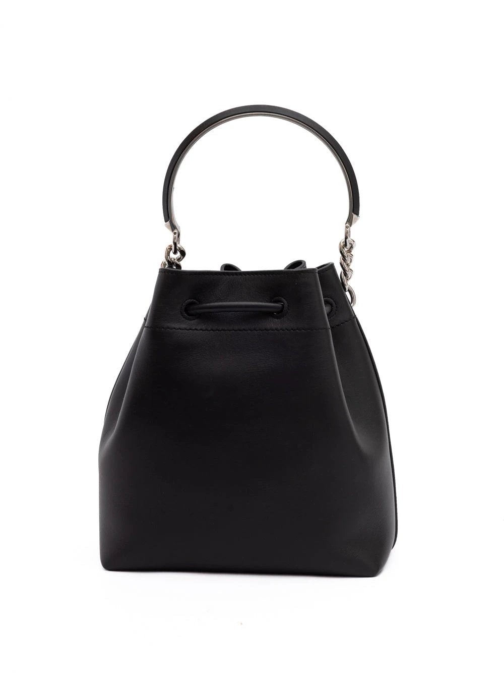 Jimmy Choo Black Bon Bon Leather Bucket by Jimmy Choo