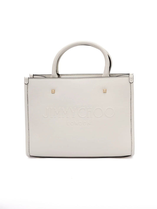 Jimmy Choo White Avenue S Tote Leather Handbag by Jimmy Choo