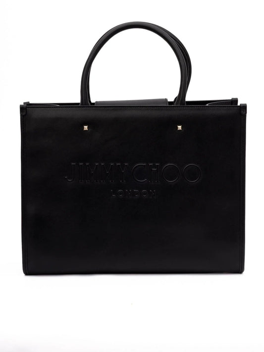 Jimmy Choo Black Avenue S Tote Leather Handbag by Jimmy Choo