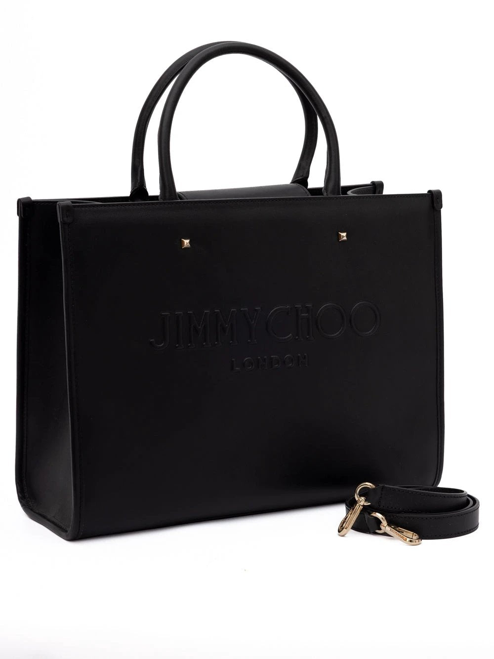 Jimmy Choo Black Avenue S Tote Leather Handbag by Jimmy Choo