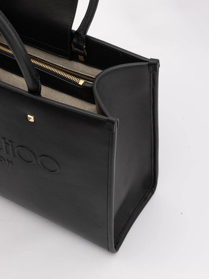 Jimmy Choo Black Avenue S Tote Leather Handbag by Jimmy Choo