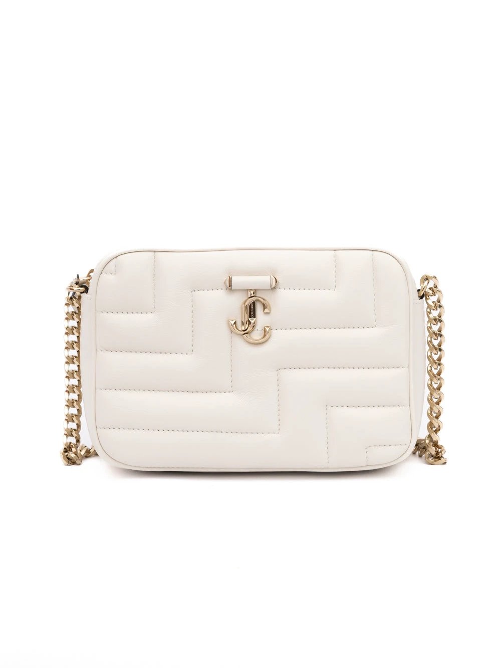 Jimmy Choo White Leather Avenue Camera Shoulder Bag by Jimmy Choo