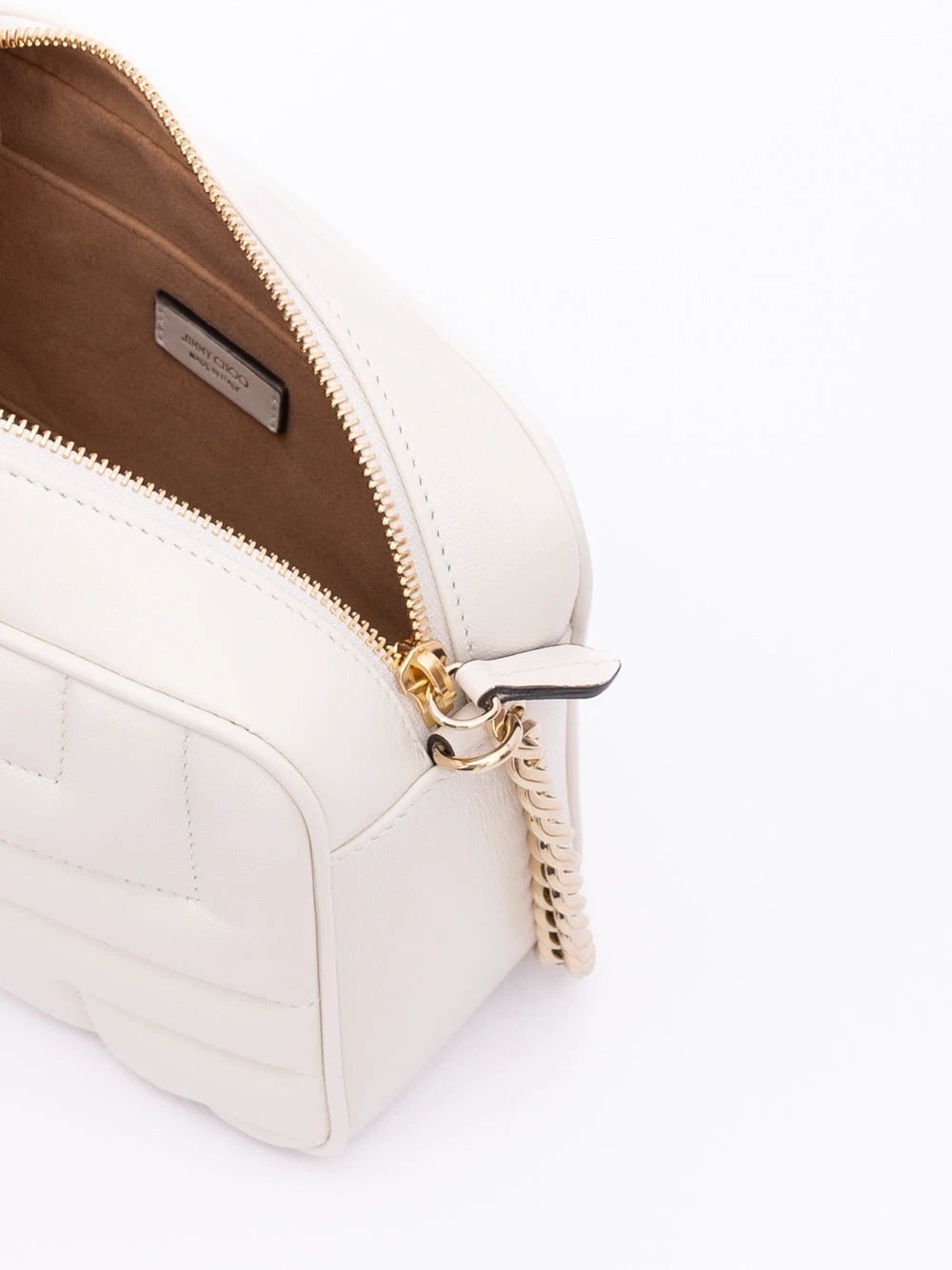 Jimmy Choo White Leather Avenue Camera Shoulder Bag by Jimmy Choo