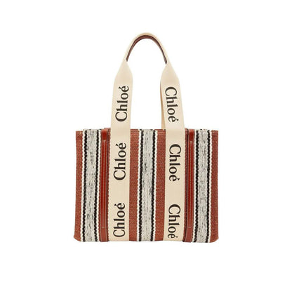 Chloé Brown Linen Tote Bag by Chloé