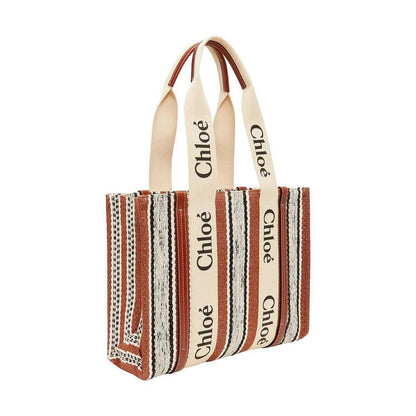 Chloé Brown Linen Tote Bag by Chloé