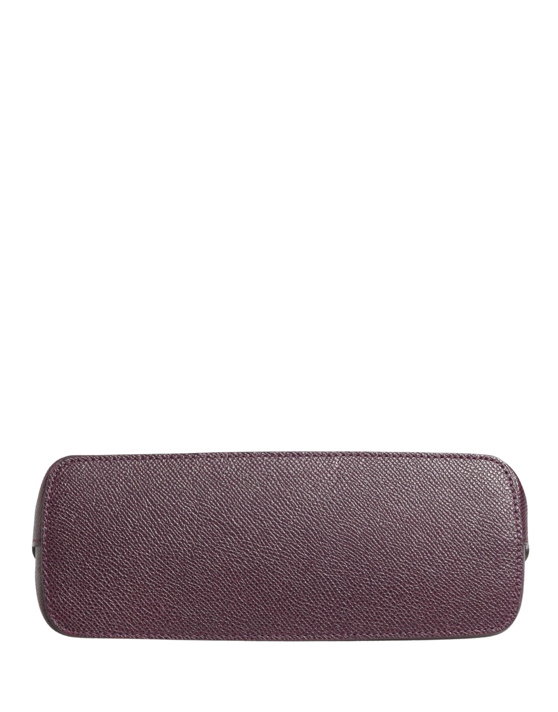 Dolce & Gabbana Dark Purple Leather DG Logo Zip Around Hand Purse Wallet by Dolce & Gabbana