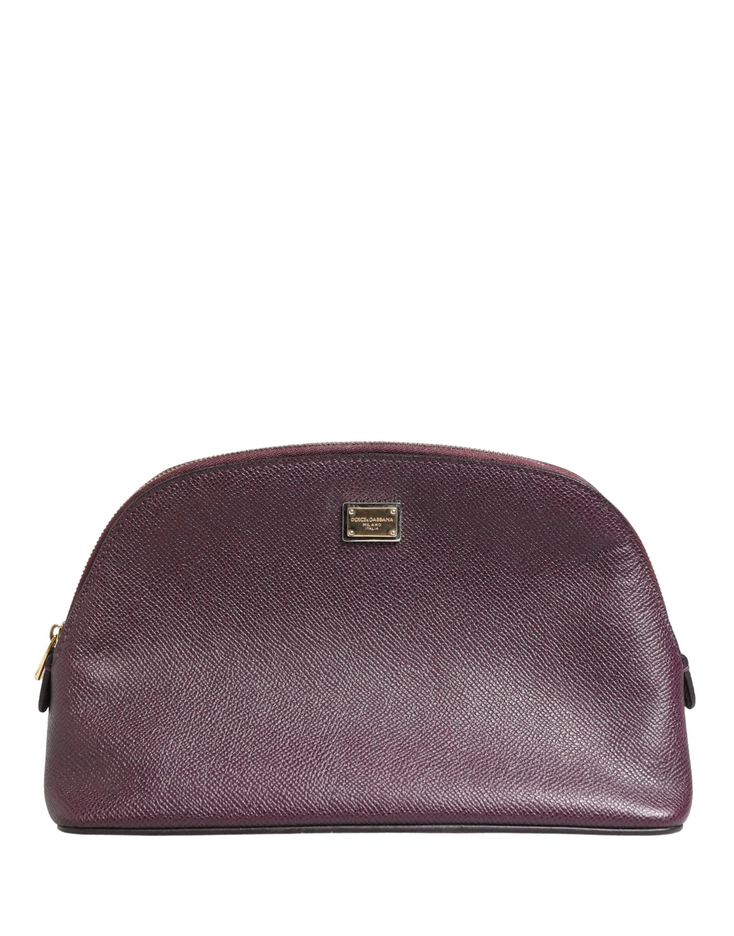 Dolce & Gabbana Dark Purple Leather DG Logo Zip Around Hand Purse Wallet by Dolce & Gabbana