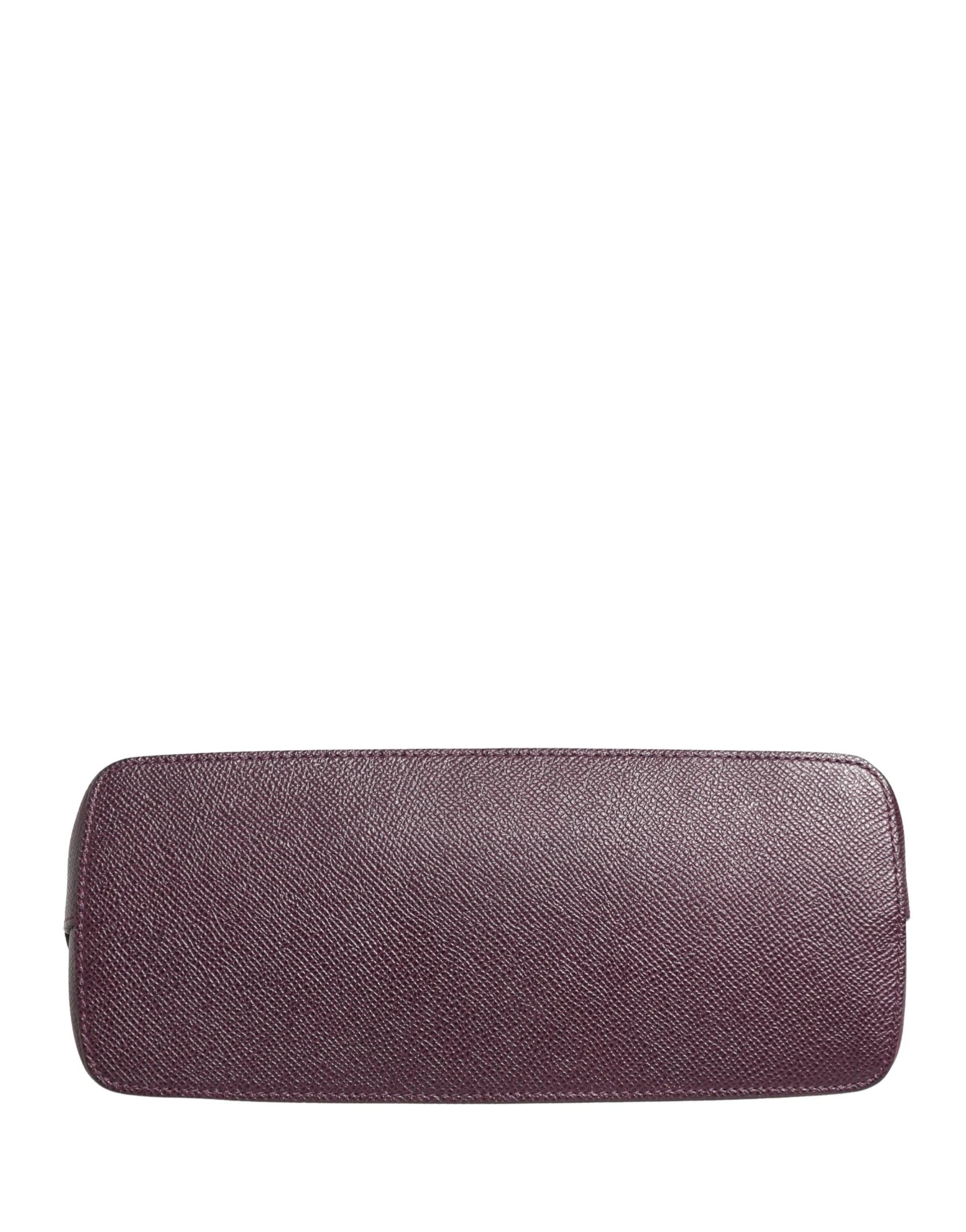 Dolce & Gabbana Dark Purple Leather DG Logo Zip Around Hand Purse Wallet by Dolce & Gabbana