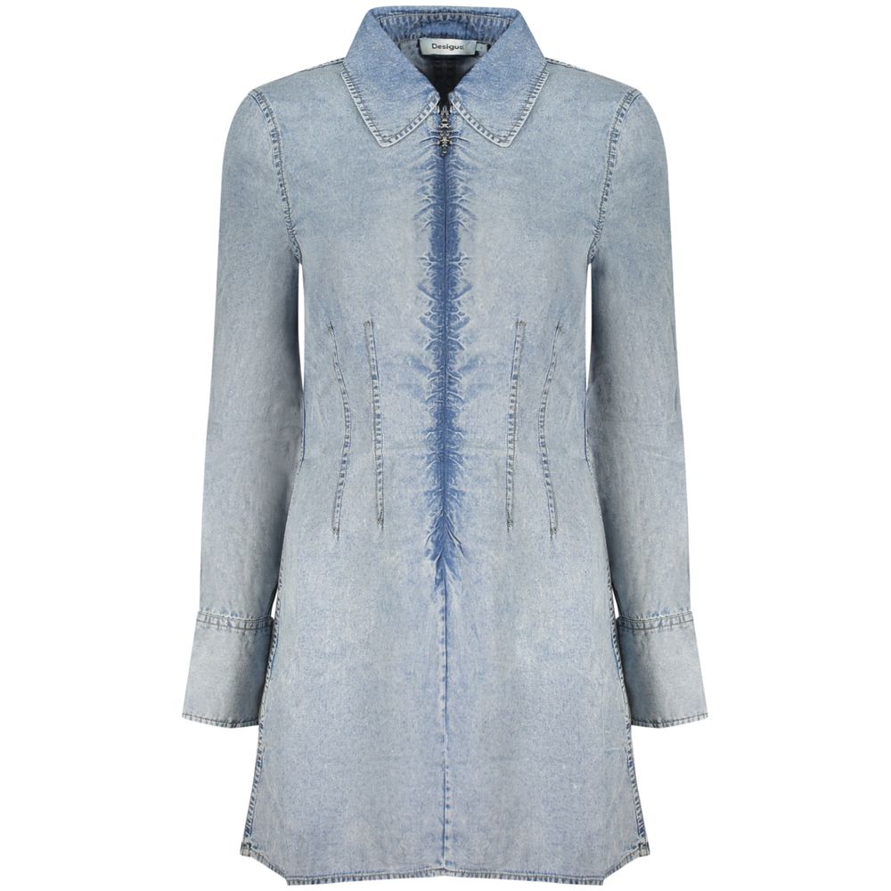 Robe Desigual femme courte en lyocell bleu clair – DE-43675
