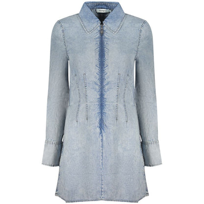 Robe Desigual femme courte en lyocell bleu clair – DE-43675