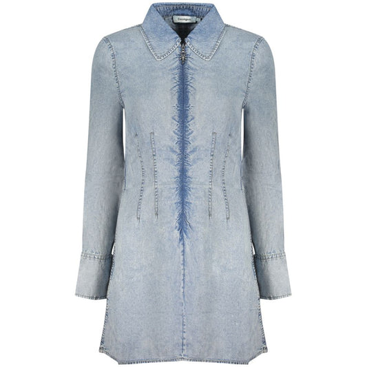 Robe Desigual femme courte en lyocell bleu clair – DE-43675