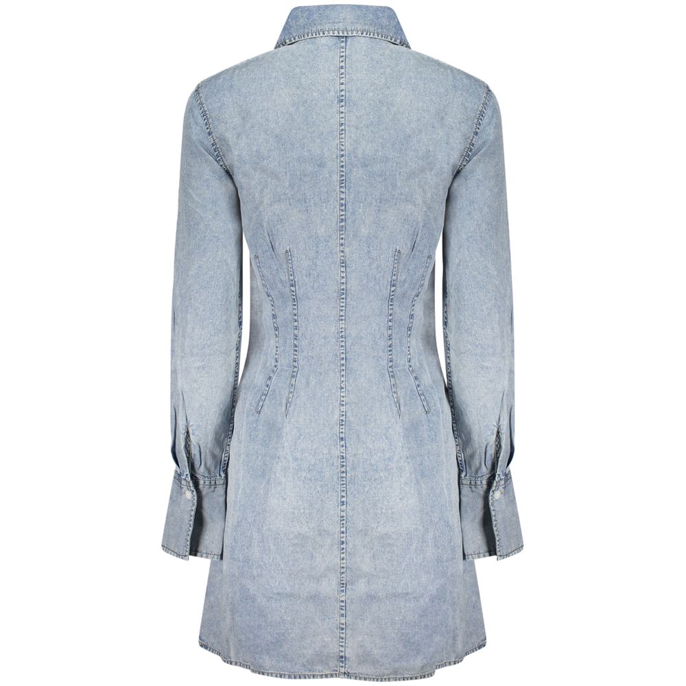 Robe Desigual femme courte en lyocell bleu clair – DE-43675