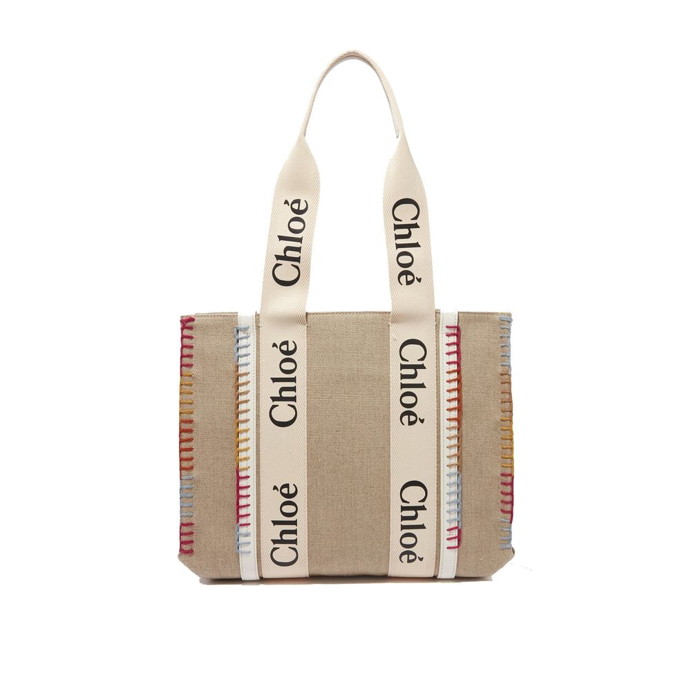 Chloé Tote Bag Lin & Laine Recyclée – Beige Écoresponsable | Femme