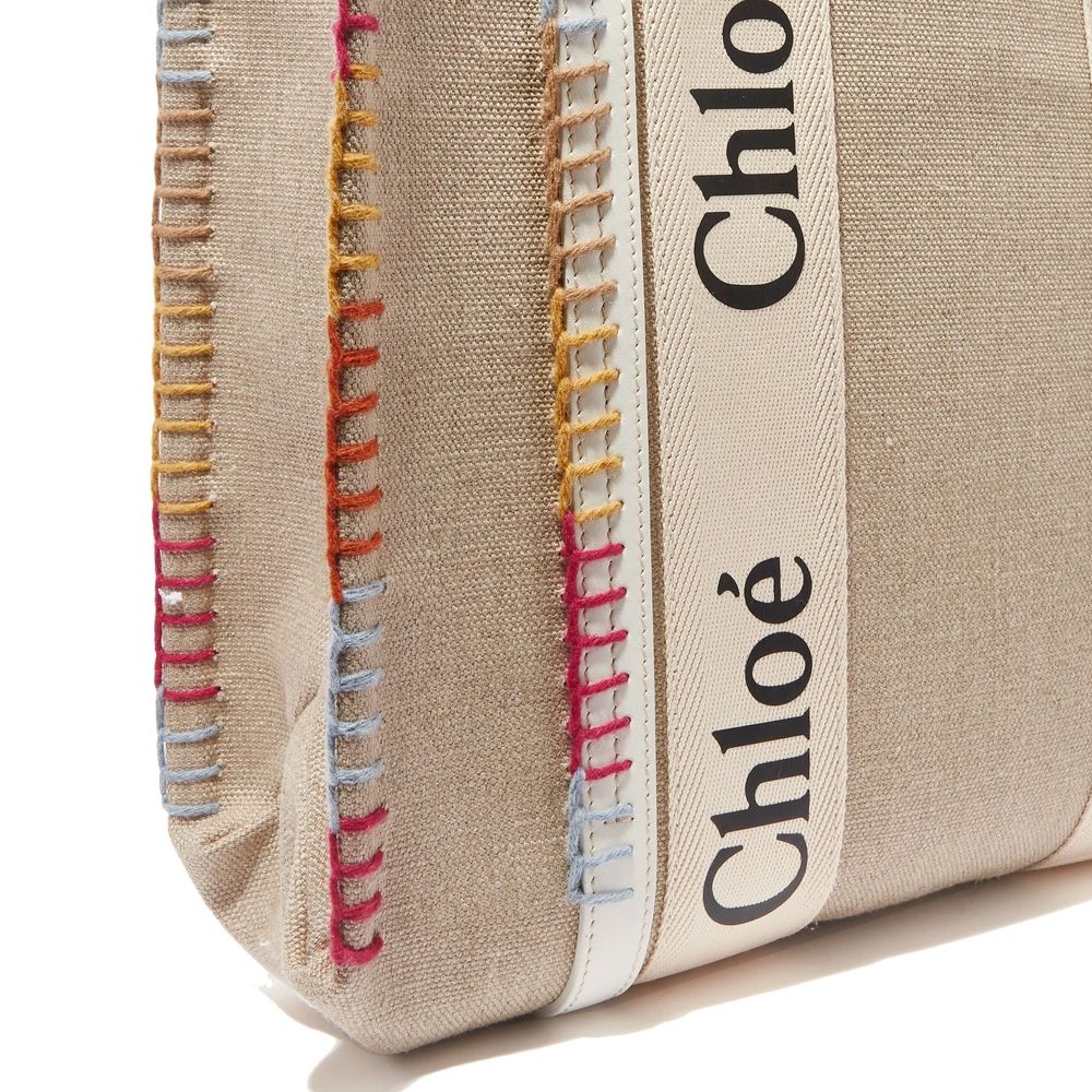 Chloé Tote Bag Lin & Laine Recyclée – Beige Écoresponsable | Femme