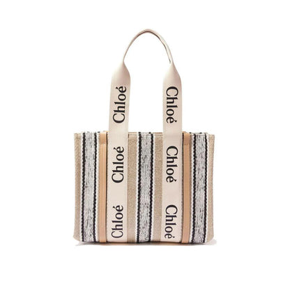 Chloé Beige Linen Tote Bag by Chloé