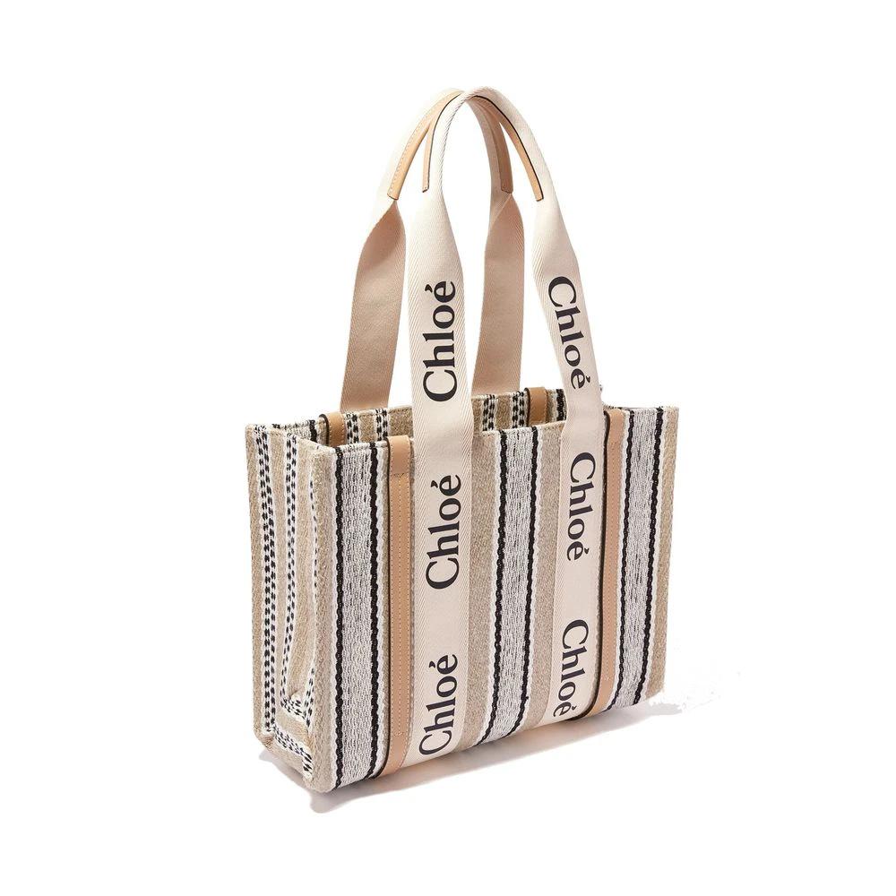 Chloé Beige Linen Tote Bag by Chloé