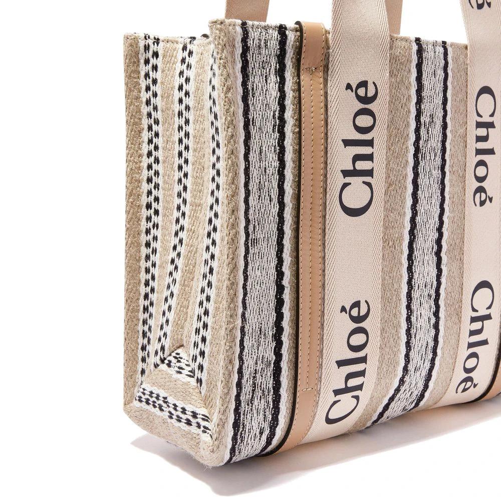 Chloé Beige Linen Tote Bag by Chloé