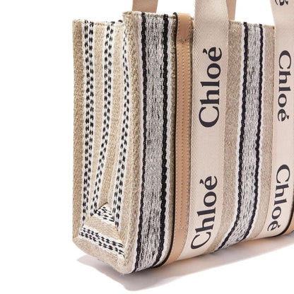 Chloé Beige Linen Tote Bag by Chloé