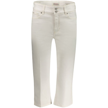 Jean Guess Jeans femme capri taille haute en coton blanc – GU-43800