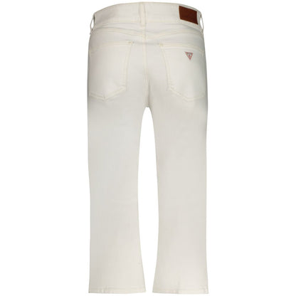 Jean Guess Jeans femme capri taille haute en coton blanc – GU-43800