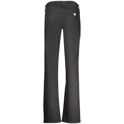 Jean Guess Jeans femme G08 droit taille mi-haute en coton noir – GU-43797