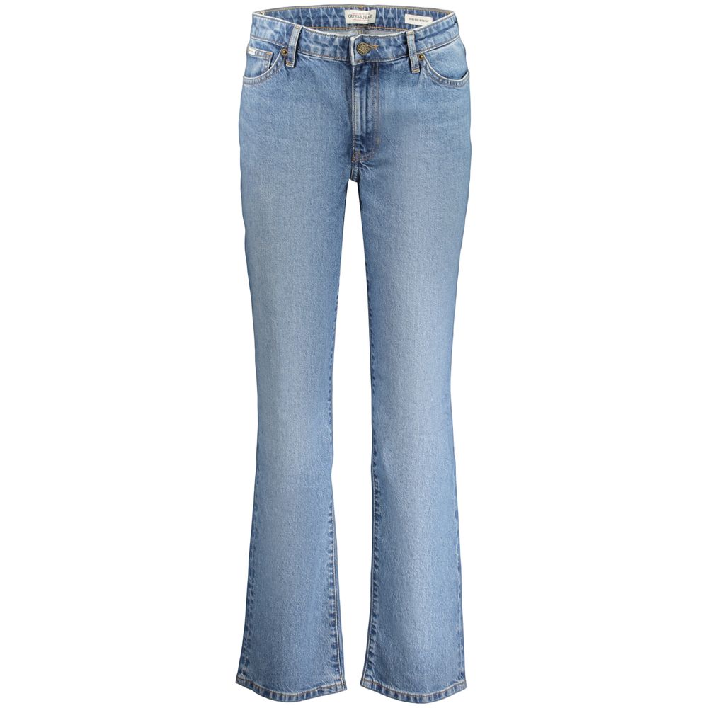 Jean Guess Jeans femme G08 droit taille mi-haute en coton bleu clair – GU-43802