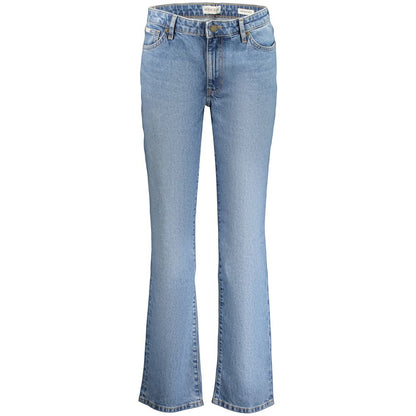 Jean Guess Jeans femme G08 droit taille mi-haute en coton bleu clair – GU-43802