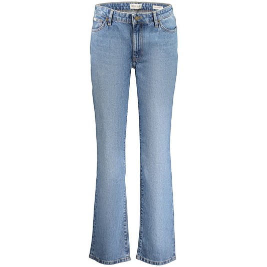 Jean Guess Jeans femme G08 droit taille mi-haute en coton bleu clair – GU-43802