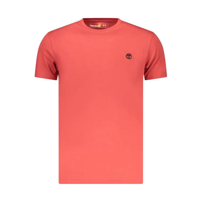 Timberland Red Organic Cotton Men T-Shirt by Timberland