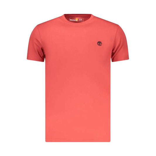 Timberland Red Organic Cotton Men T-Shirt by Timberland