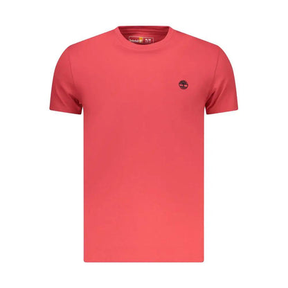 Timberland Rosso Cotton Men T-Shirt by Timberland