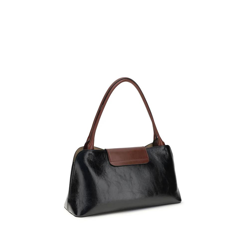 Versace Black Calf Leather Bos Taurus Shoulder Bag by Versace