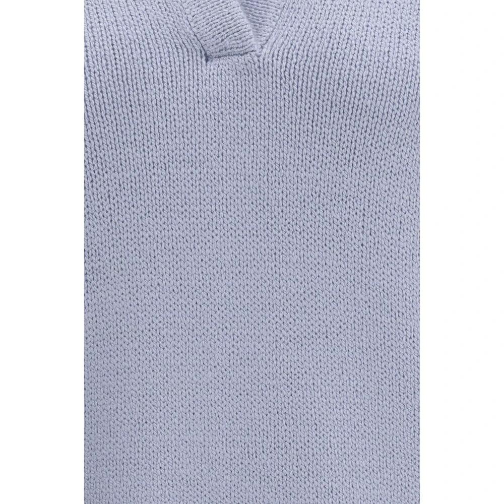 Gabriela Hearst Blue Cashmere Polo Shirt by Gabriela Hearst