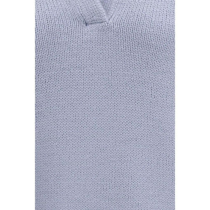 Gabriela Hearst Blue Cashmere Polo Shirt by Gabriela Hearst