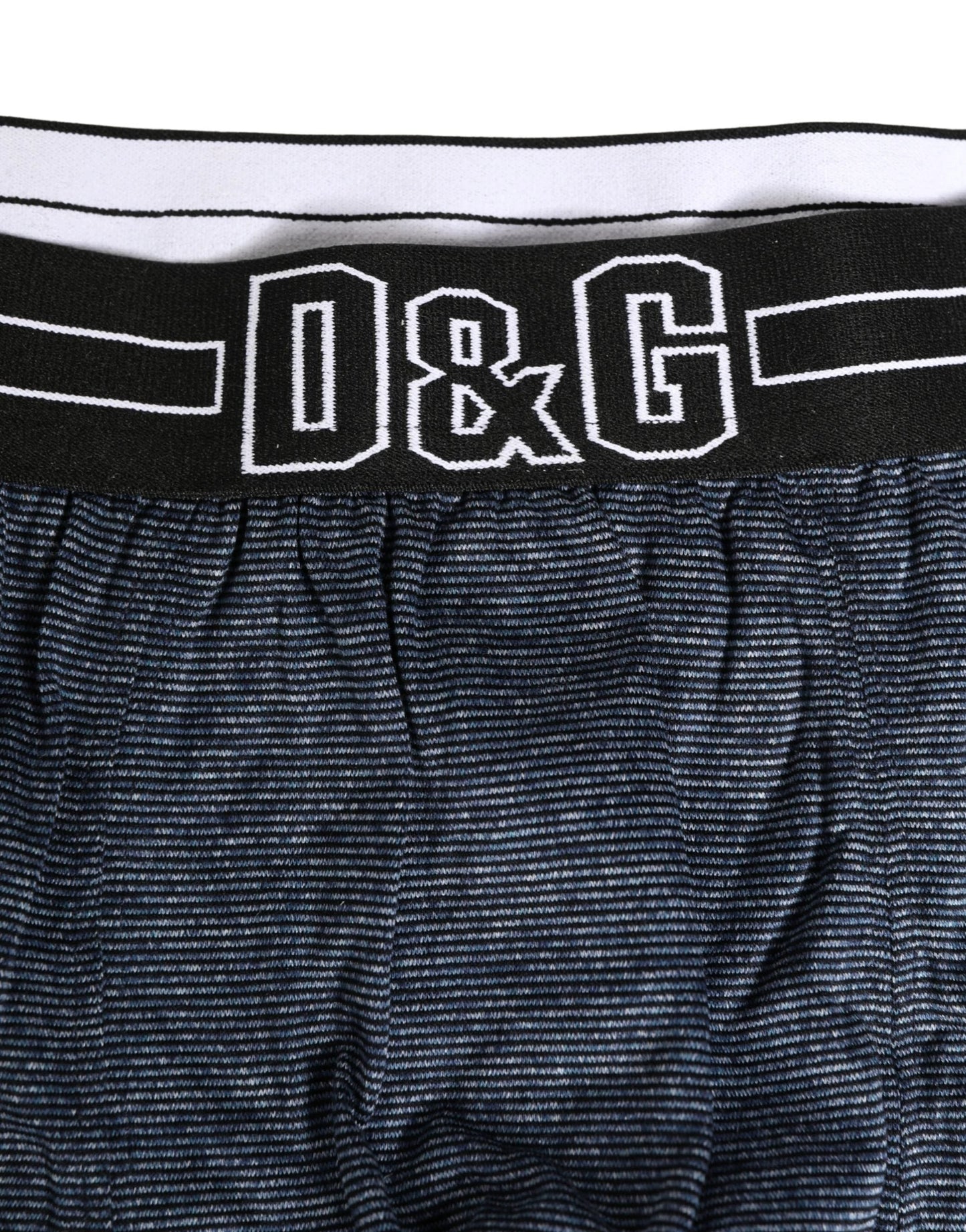 Dolce & Gabbana Dark Blue Logo Cotton Regular Boxer Underwear by Dolce & Gabbana