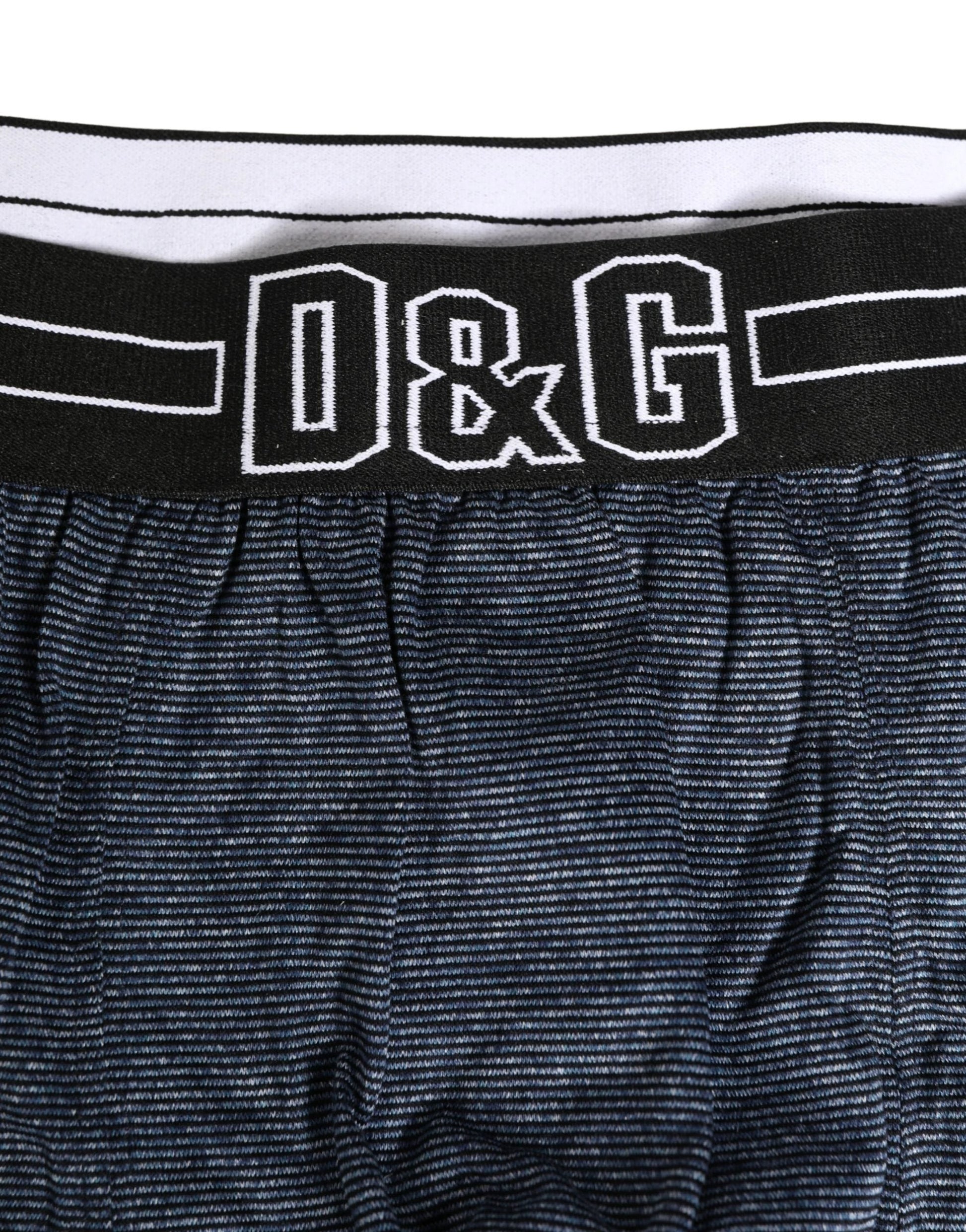 Dolce & Gabbana Dark Blue Logo Cotton Regular Boxer Underwear by Dolce & Gabbana