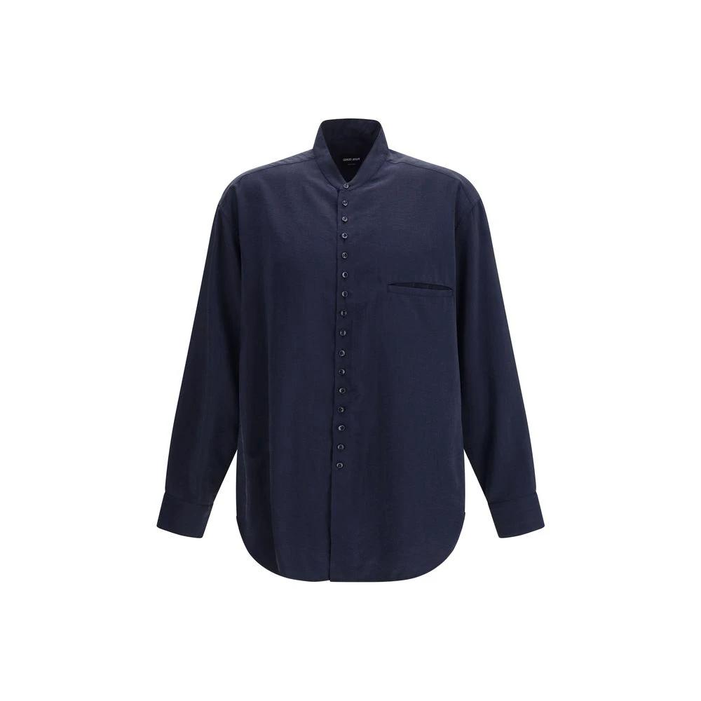 Giorgio Armani Blue Silk Dress Shirt by Giorgio Armani