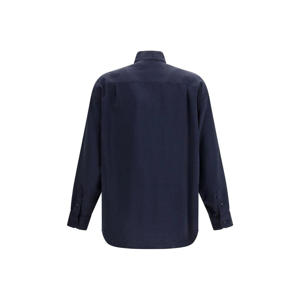 Giorgio Armani Blue Silk Dress Shirt by Giorgio Armani