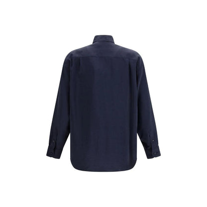 Giorgio Armani Blue Silk Dress Shirt by Giorgio Armani