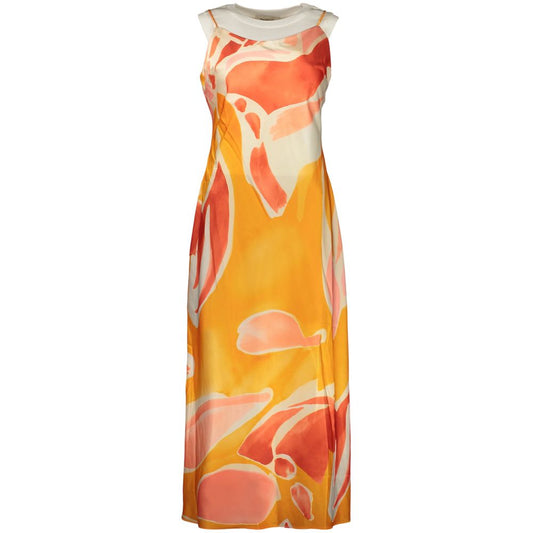 Robe Desigual femme longue sans manches en polyester orange – DE-43973