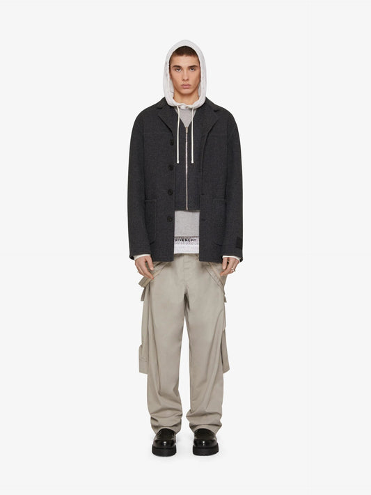 Givenchy Gray Fibres Coat by Givenchy