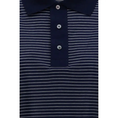 Ami Paris Blue Cotton Polo Shirt by Ami Paris