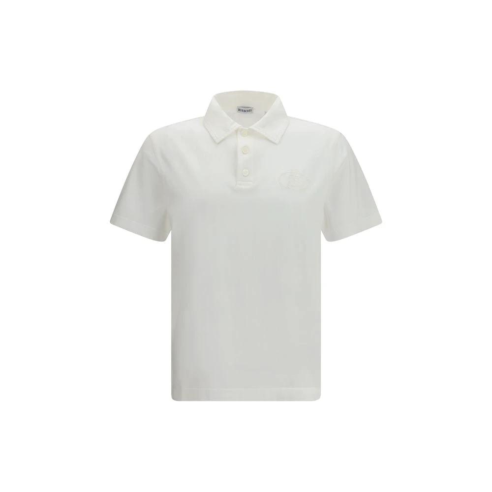 Burberry White Cotton Polo Shirt by Burberry