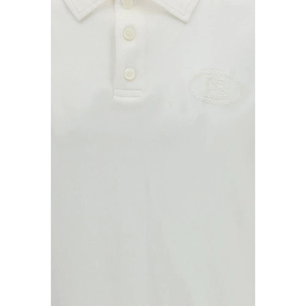 Burberry White Cotton Polo Shirt by Burberry