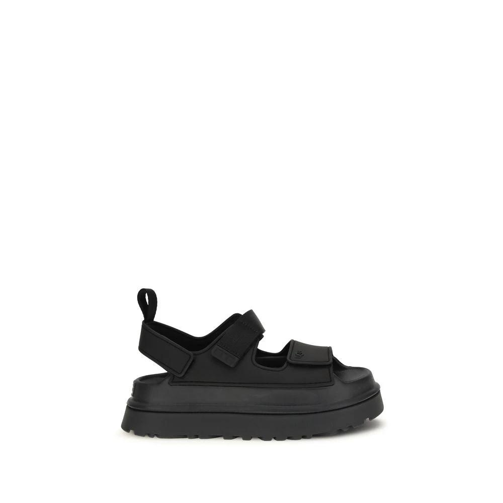 UGG Black Recycled Polyester Platform Sandals by UGG