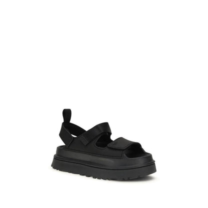 UGG Black Recycled Polyester Platform Sandals by UGG