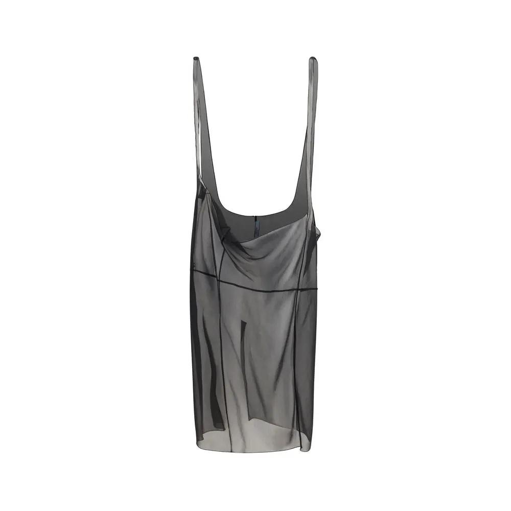 Prada Black Polyester Midi Skirt by Prada