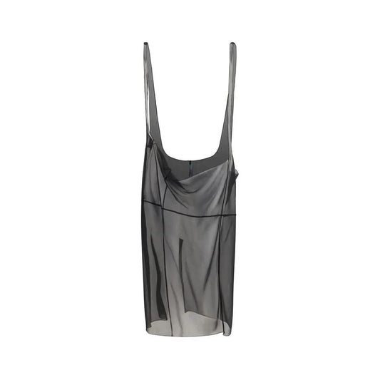 Prada Black Polyester Midi Skirt by Prada